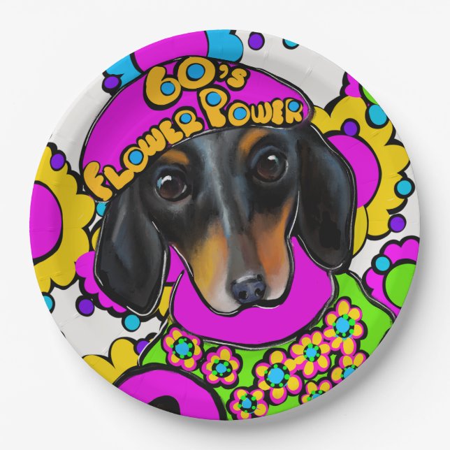 ASSIETTES EN CARTON DACHSHUND  (Devant)