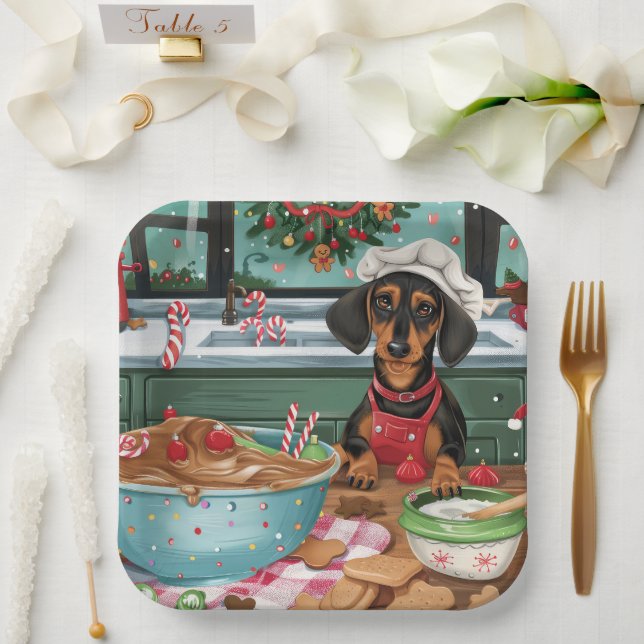 Assiettes En Carton Dachshund Gîtes : Noël festif (Mariage)