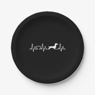 Assiettes En Carton Dachshund Heartbeat