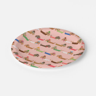 Assiettes En Carton Dachshunds amusants