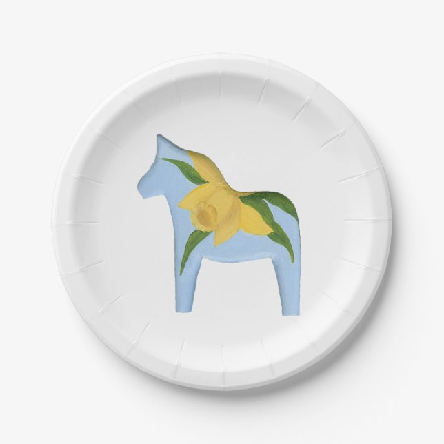 Assiettes En Carton Daffodique Horse Plate (Devant)