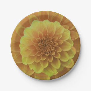 Assiettes En Carton Dahlia jaune