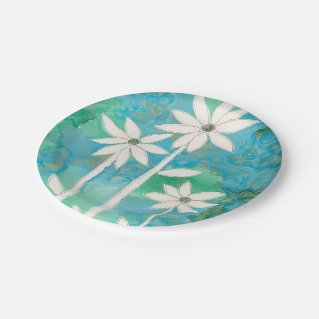 Assiettes En Carton Dainty Daisies II (Angle)