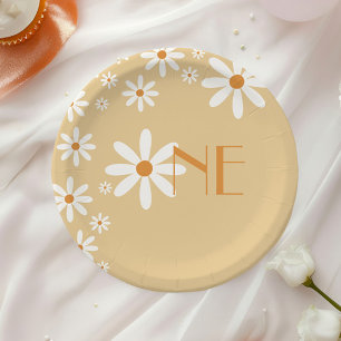 Assiettes En Carton Daisy Girl 1er Anniversaire Fleur Thème Plaques de