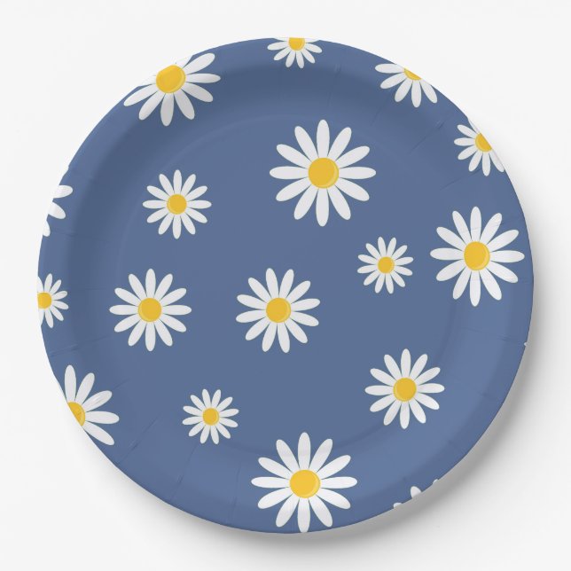 Assiettes En Carton Daisy Meadows Blue (Devant)