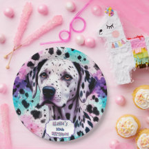 Dalmatien Rose Violet Turquoise Anniversaire