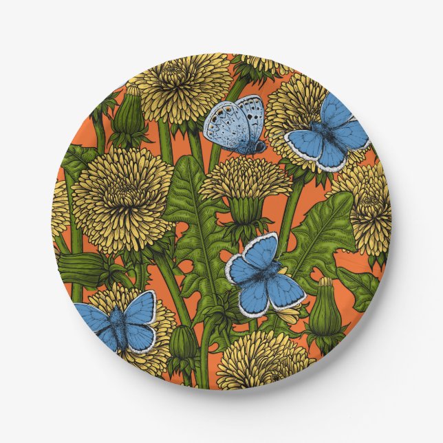 Assiettes En Carton Dandelion medow (Devant)