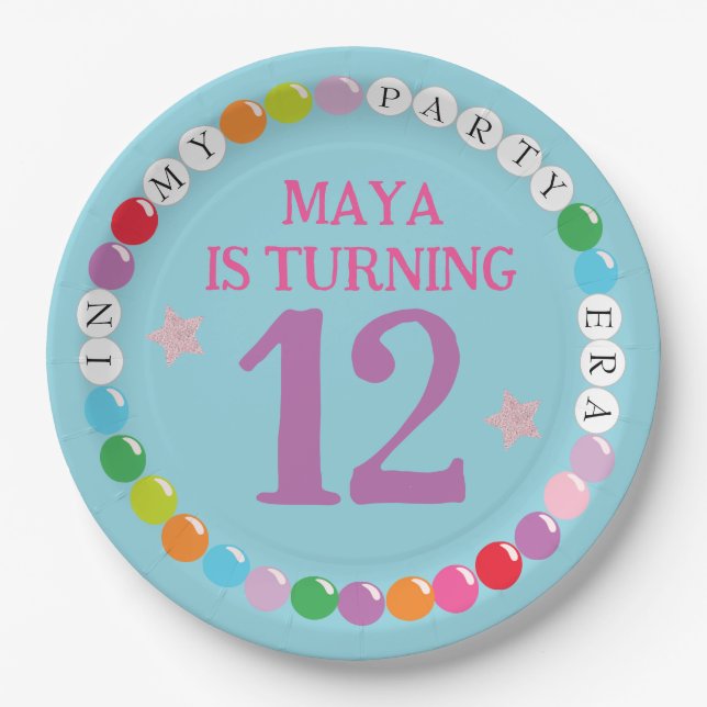 Assiettes En Carton Dans Mon Bracelet D'Amitié Fête D'Anniversaire (Devant)