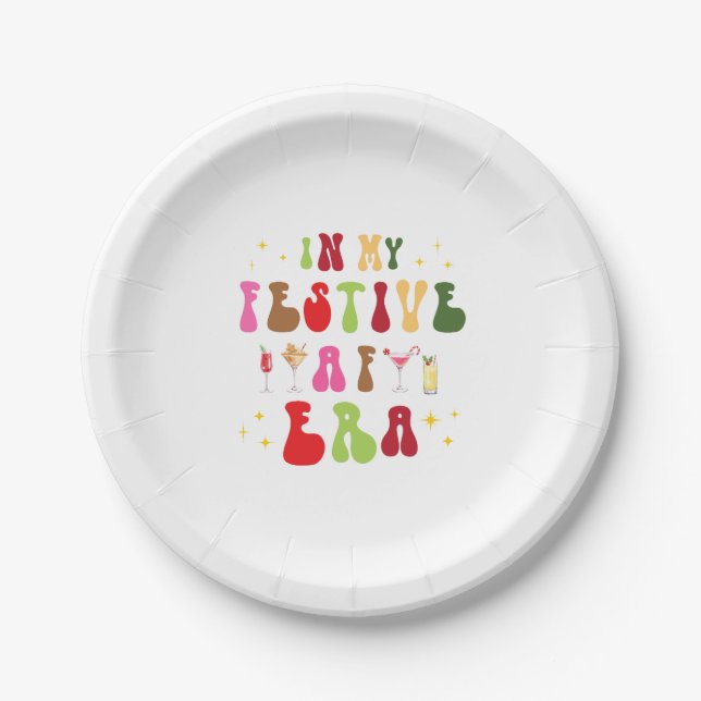 Assiettes En Carton Dans Mon Festif AF Era Sassy Noël de vacances (Devant)