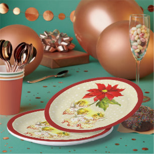 Assiettes En Carton Danse Bébé Anges Plaques de Noël