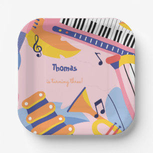 Assiettes En Carton Danse chanter et jouer anniversaire de enfant