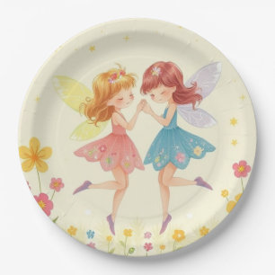 Assiettes En Carton Danse colorée Fées florales3 & Parties scintillant