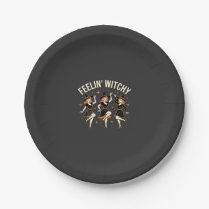 Assiettes En Carton Danse de sorcière Halloween Feelin 'Witchy