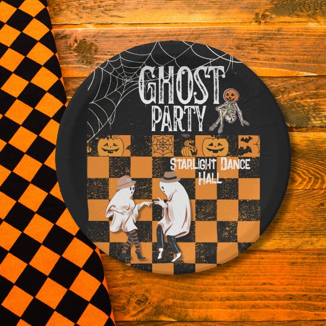 ASSIETTES EN CARTON DANSE D'HALLOWEEN  (Créateur téléchargé)