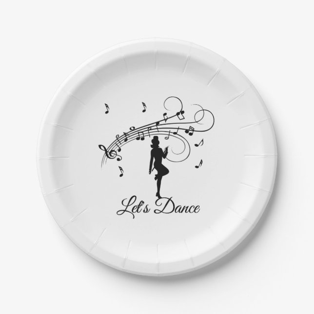 Assiettes En Carton Danse en haut de la scène sur mesure (Devant)