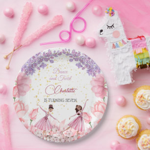 Assiettes En Carton Danse et ballerine tourbillon anniversaire