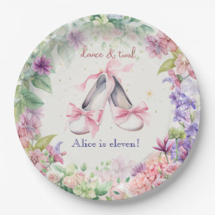 Assiettes En Carton danse et twirl ballerina anniversaire