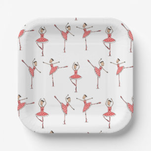 Assiettes En Carton Danseuse de ballet Ballerine