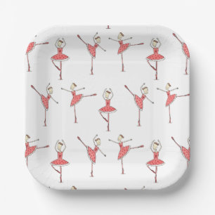 Assiettes En Carton Danseuse de ballet Ballerine