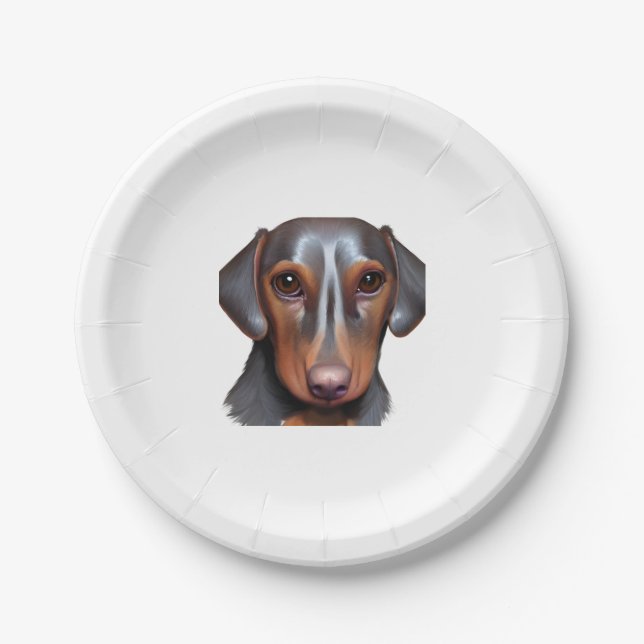 Assiettes En Carton Darling Dachshund (Devant)