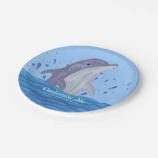 Assiettes En Carton Dauphin Splash