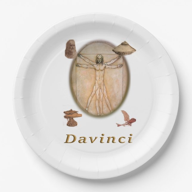 Assiettes En Carton Davinci (Devant)