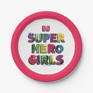 Assiettes En Carton DC Super Hero Girls City Letters