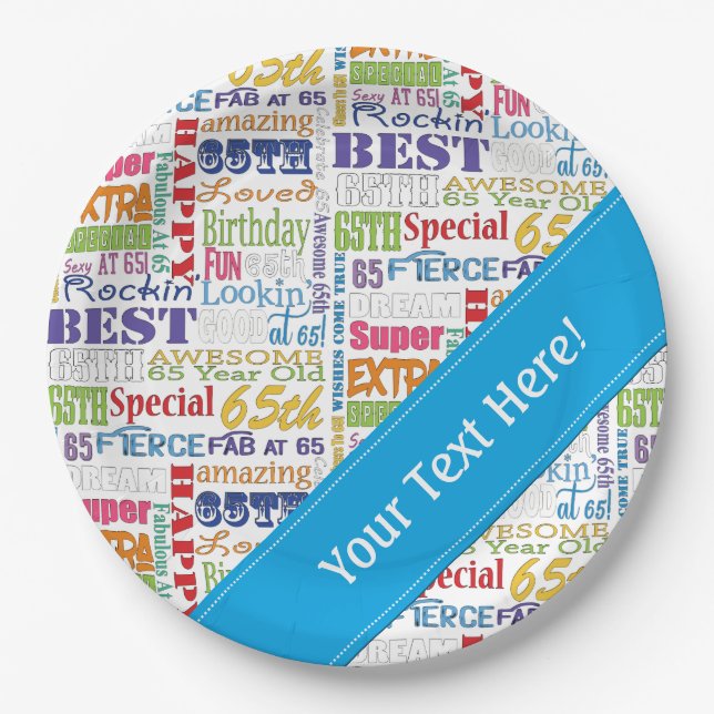 Assiettes En Carton De fête d'anniversaire cadeaux uniques et (Devant)