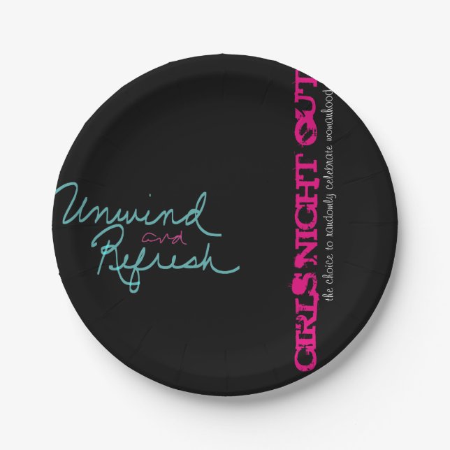 Assiettes En Carton De G4E de filles de nuit plats (Devant)