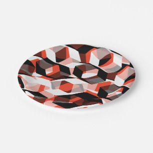 Assiettes En Carton De nombreux hexagones avec des parties incolores,