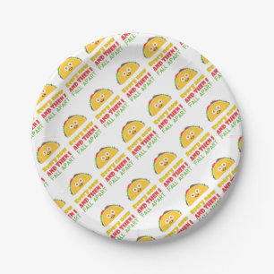Assiettes En Carton De temps à autre je tombe taco à part drôle mar