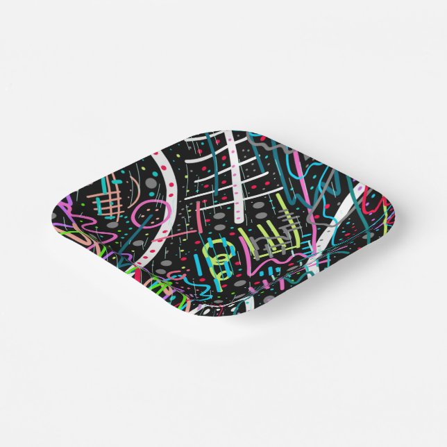 Assiettes En Carton Débris spatiaux (Angulaire)