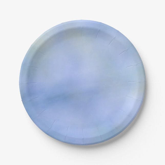 Assiettes En Carton Décontracté Abstrait bleu jaune Motif Palo Verde (Devant)