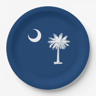 Assiettes En Carton Décor de conception de drapeau d'état de la