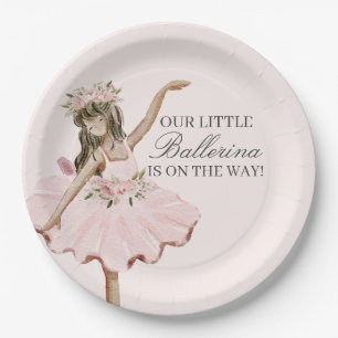 Assiettes En Carton Décor de la soirée de ballet en plaques de petite
