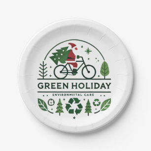 Assiettes En Carton Décor de Noël écologique Green Holiday Art