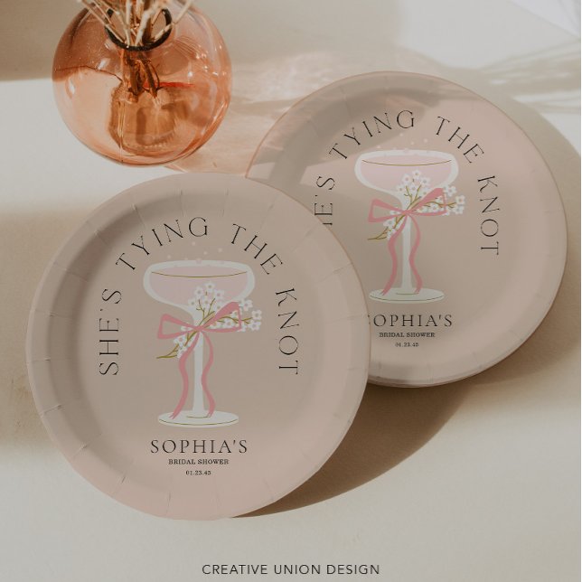 Assiettes En Carton Décor Fête des mariées Brunch et Bubbly Champagne (Créateur téléchargé)