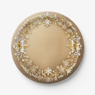 Assiettes En Carton Décor floral pour votre fête.