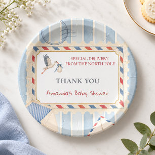 Assiettes En Carton Décoration de fête prénatale pour bébé Livraison S