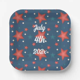 Assiettes En Carton Décorations 4 juillet