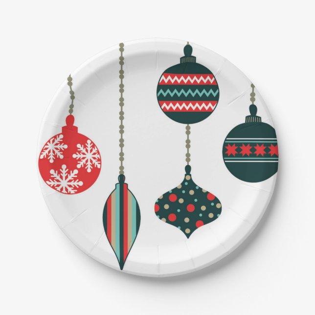 Assiettes En Carton Décorations de Noël (Devant)