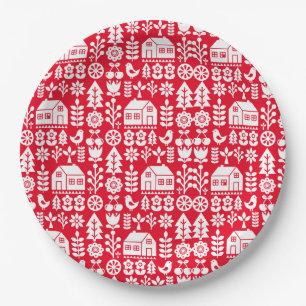Assiettes En Carton Décorations de Noël scandinave nordique