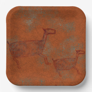 Assiettes En Carton Deer Petroglyph    DesignPaper P