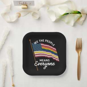 Assiettes En Carton Défilé de la fierté LGBT Nous le peuple signifie t