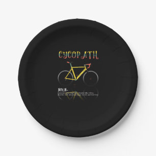 Assiettes En Carton Définition Drôle amusant Cadeau addict pour cycl