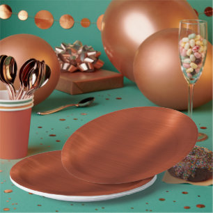 Assiettes En Carton Dégradé Terracotta Shimmer