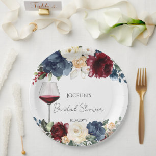 Assiettes En Carton Dégustation de vin Enterrement de vie de jeune fil
