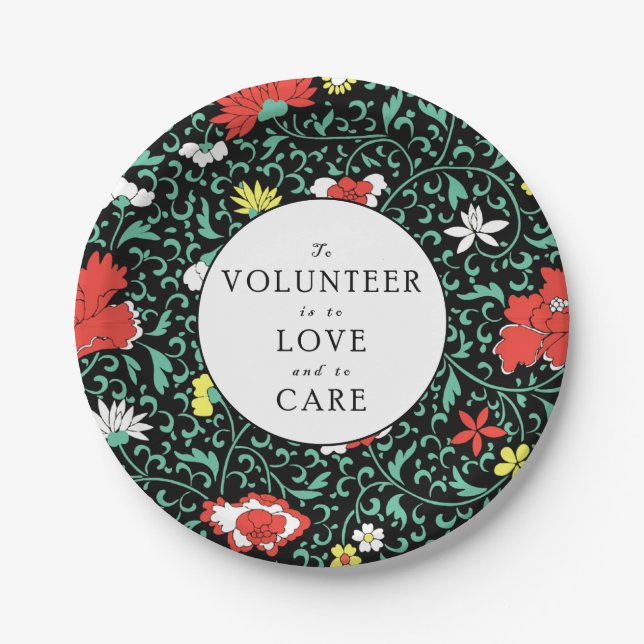 Assiettes En Carton Déjeuner de fête bénévole (Devant)