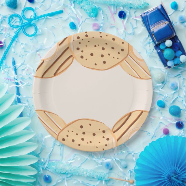Assiettes En Carton Délice de Donut Vanille  (Fête)