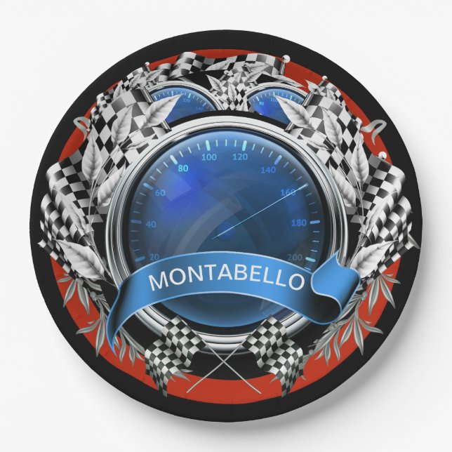 Assiettes En Carton Démarrez vos moteurs (Devant)